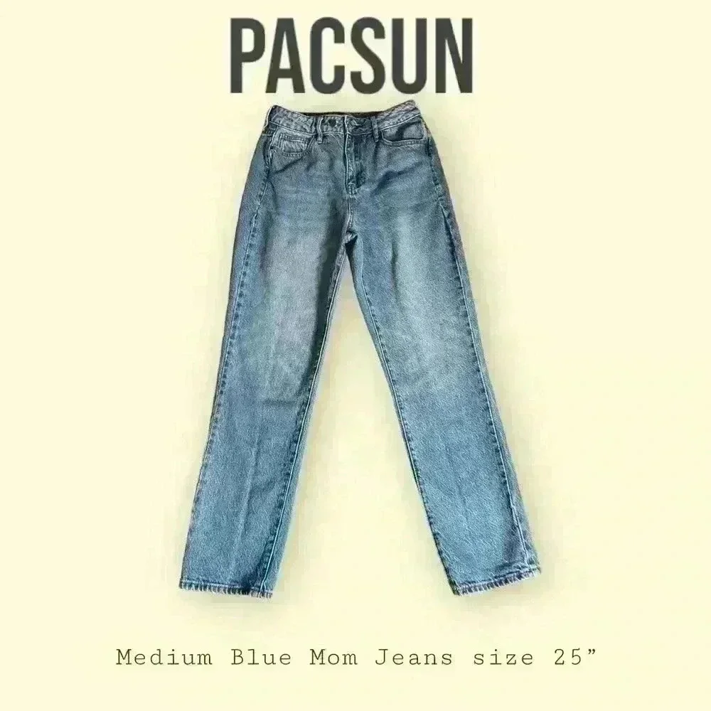 Pacsun Medium Blue Mom Jean 25” - Picture 1 of 9